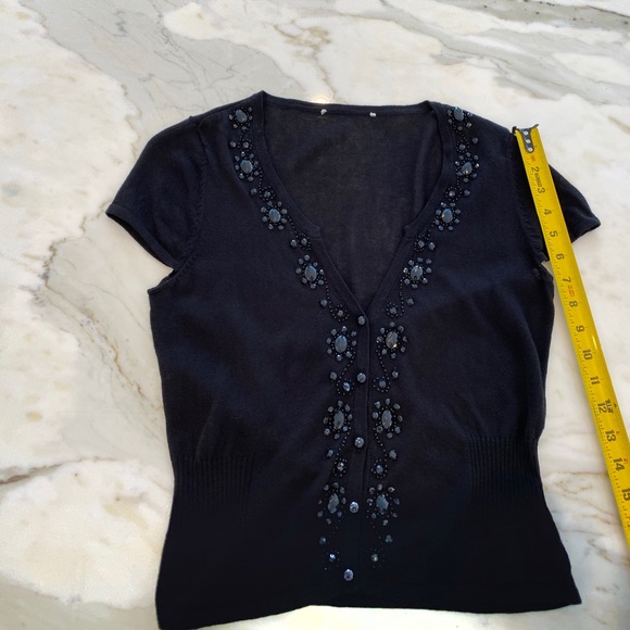 WHITE HOUSE BLACK MARKET EMBELLISHED KNIT SMALL - Picture 14 of 16